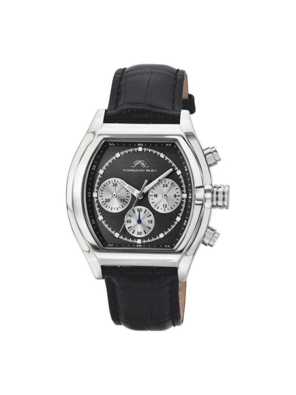 NWT Porsamo Bleu Roman Quartz Black Dial Men's Watch